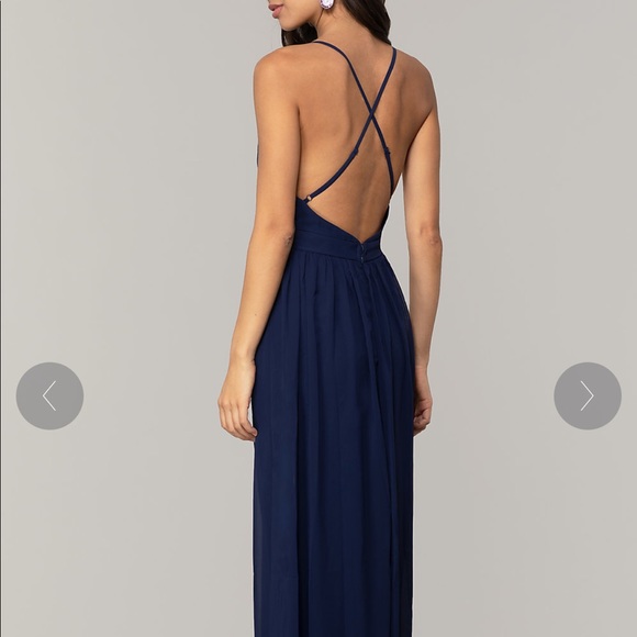 Navy Blue Prom Dress - Picture 3 of 6